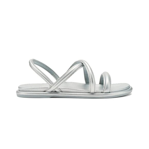 OLUKAI Silver Tiare Leather Strappy Sandals Size 9 NEW NWT - Picture 3 of 4